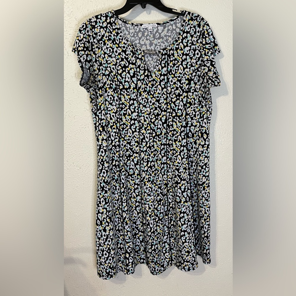 Colorful Leopard print Dress Sz Lg